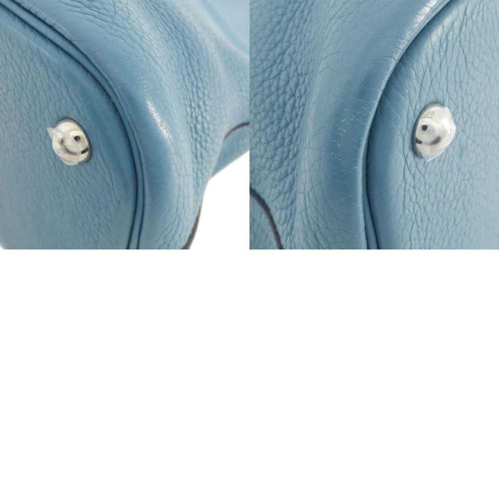 Hermes Hermes Bolide 35 Blue Jean Handbag Taurill… - image 10