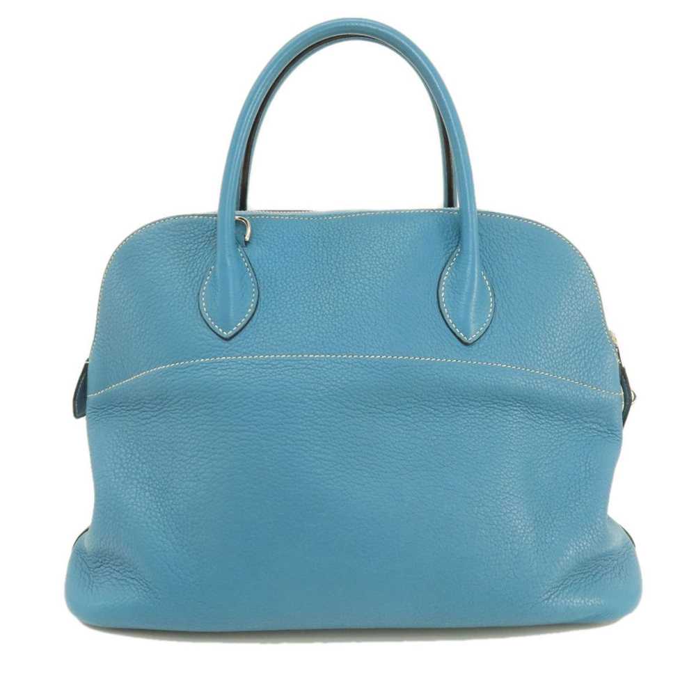 Hermes Hermes Bolide 35 Blue Jean Handbag Taurill… - image 2