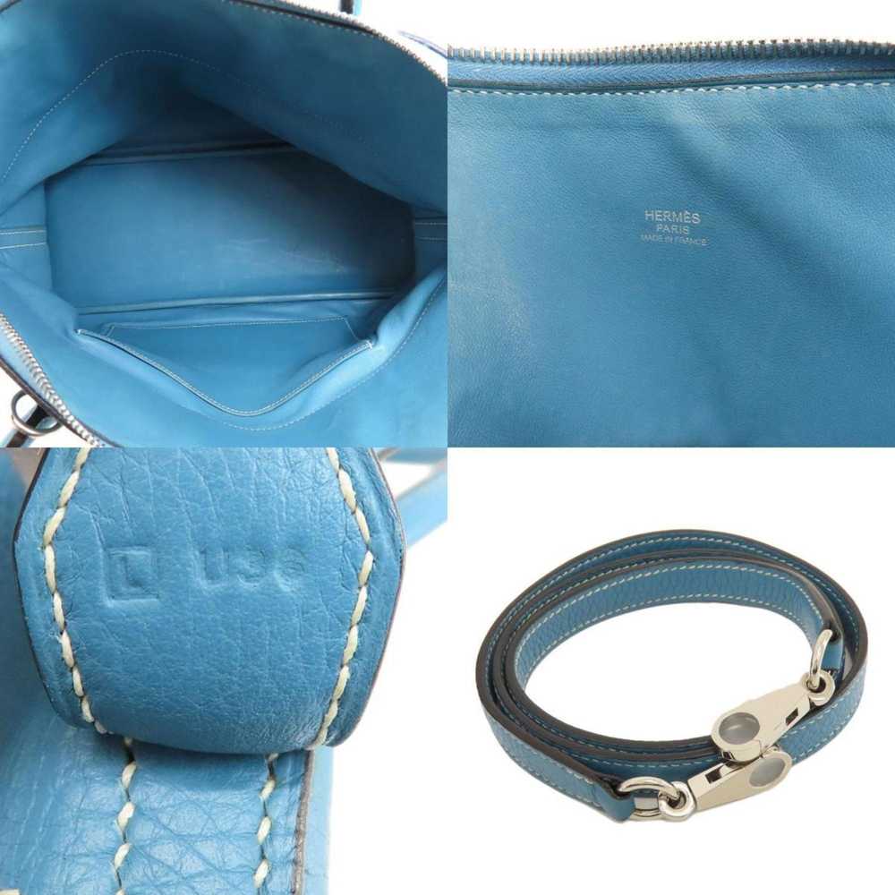 Hermes Hermes Bolide 35 Blue Jean Handbag Taurill… - image 5