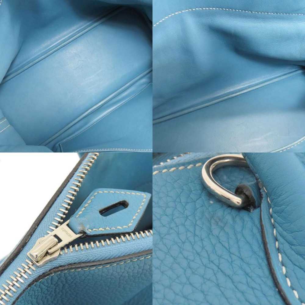Hermes Hermes Bolide 35 Blue Jean Handbag Taurill… - image 7