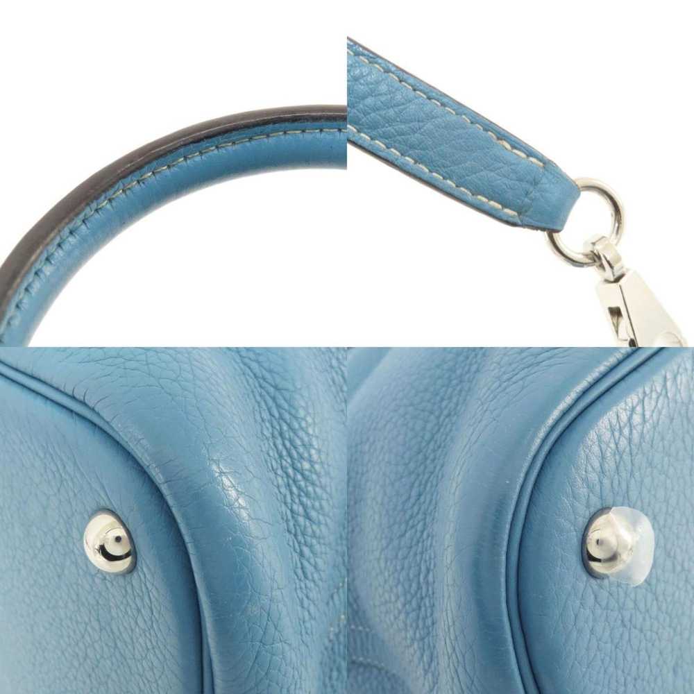 Hermes Hermes Bolide 35 Blue Jean Handbag Taurill… - image 9