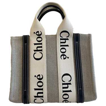 Chloé Woody linen handbag