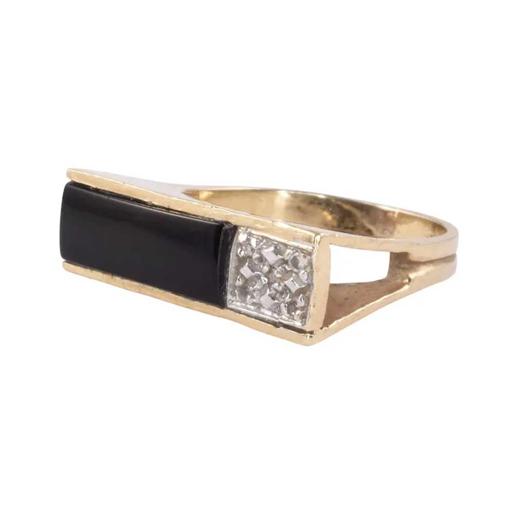 Onyx Diamond Ring - image 2