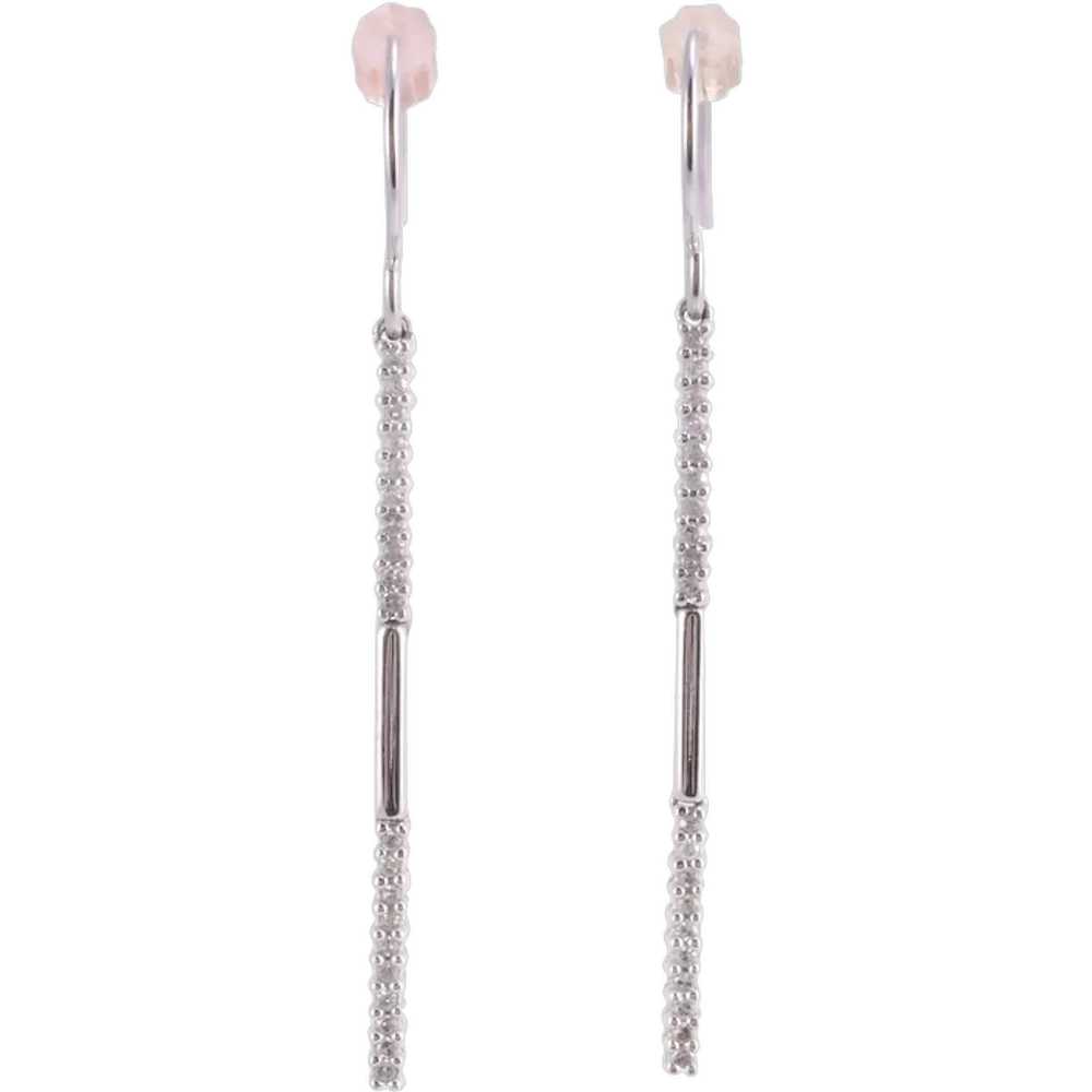 Diamond Bar Earrings - image 1