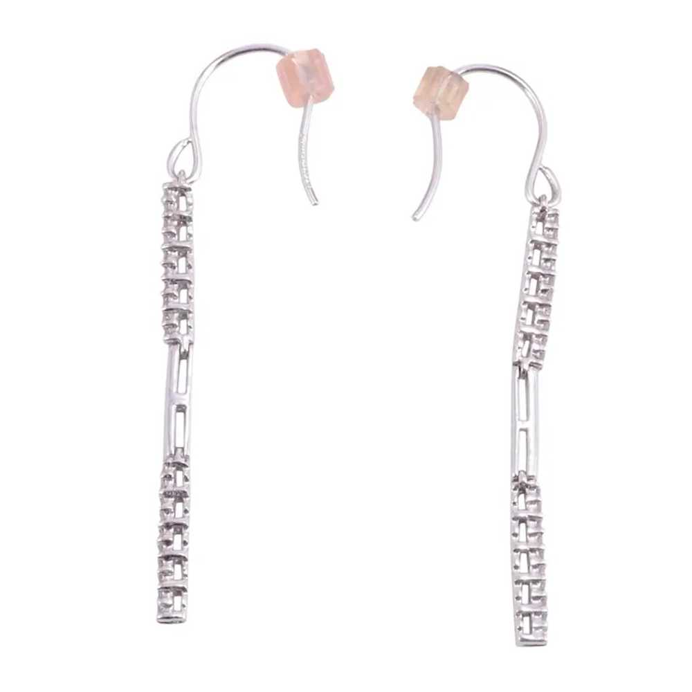 Diamond Bar Earrings - image 2