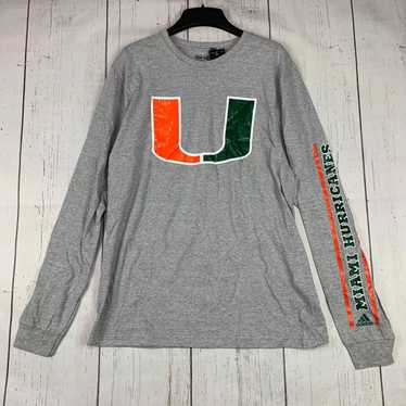 Adidas Miami Hurricanes NCAA Adidas Large Gray Sw… - image 1