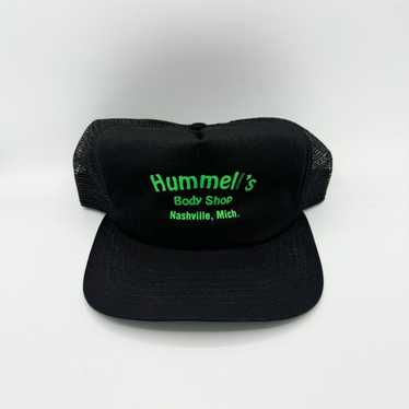 Vintage Vintage Hummell's Body Shop Hat Black Tru… - image 1
