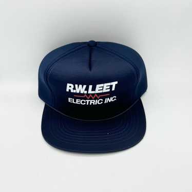 Vintage Vintage RW Leet Electric Hat Blue Trucker 