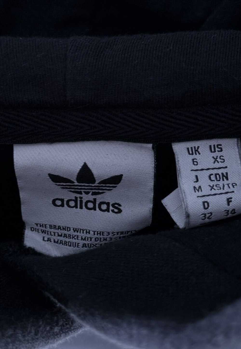 Adidas Originals Black Cropped Hoodie Womens UK 6 - image 4