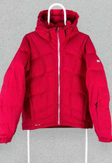 Helly Hansen Red Puffer Jacket Goose Down Fill Wom