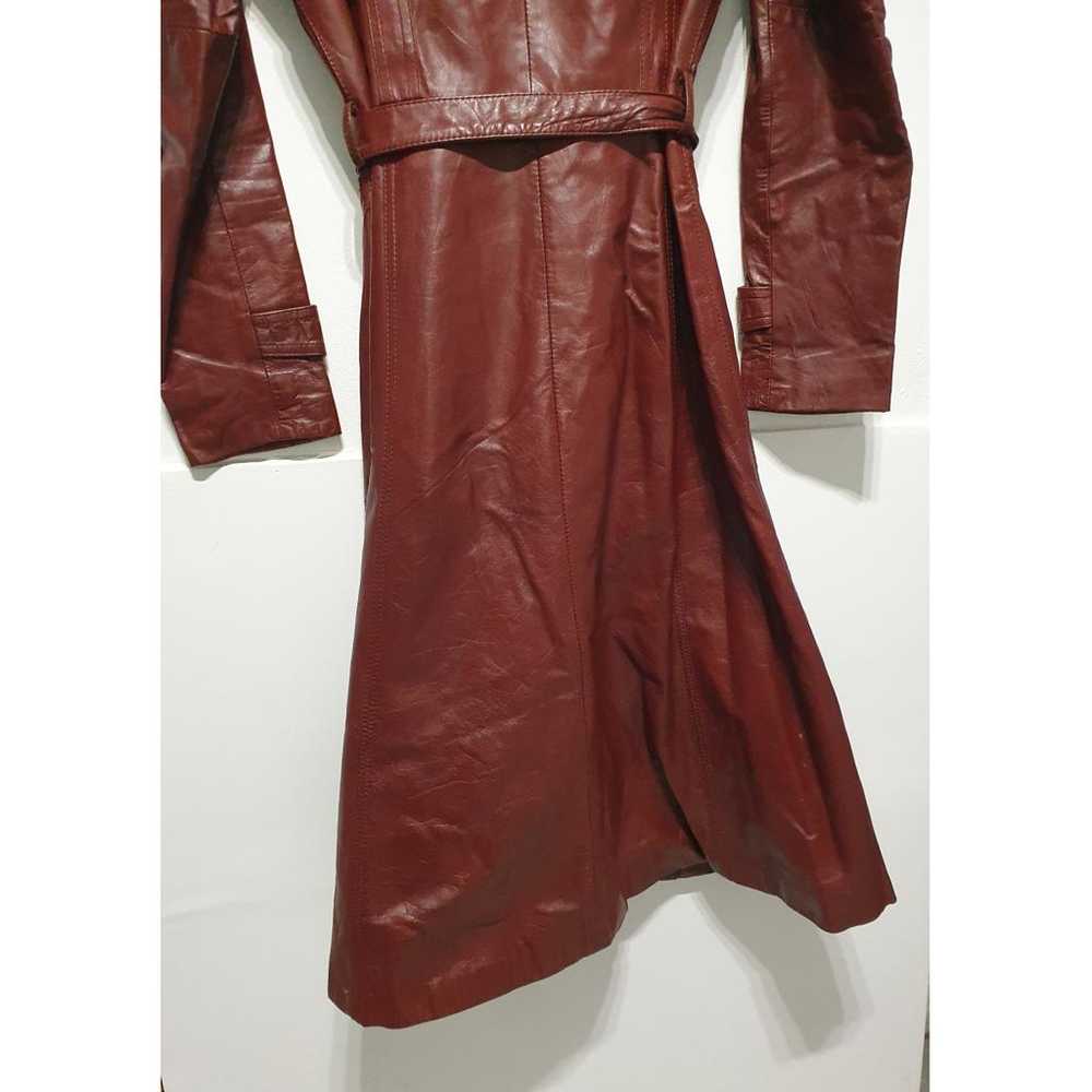 Non Signé / Unsigned Leather trench coat - image 6