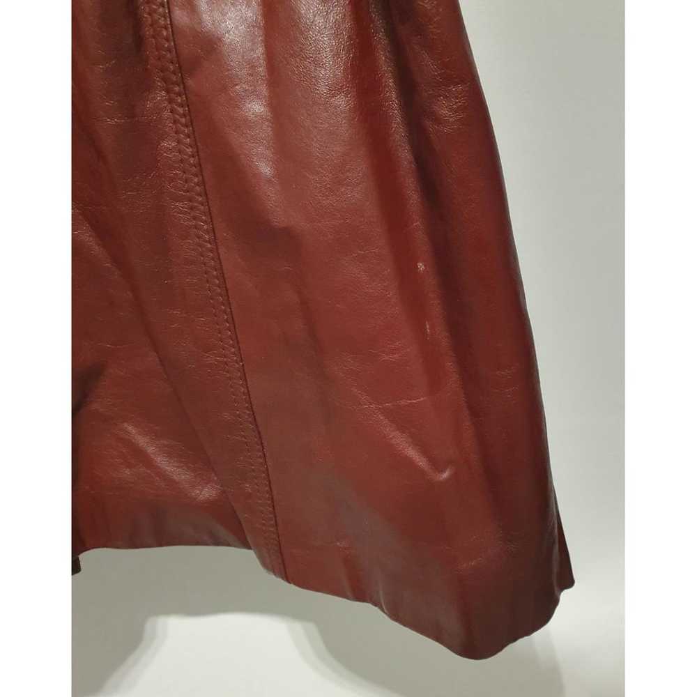 Non Signé / Unsigned Leather trench coat - image 9