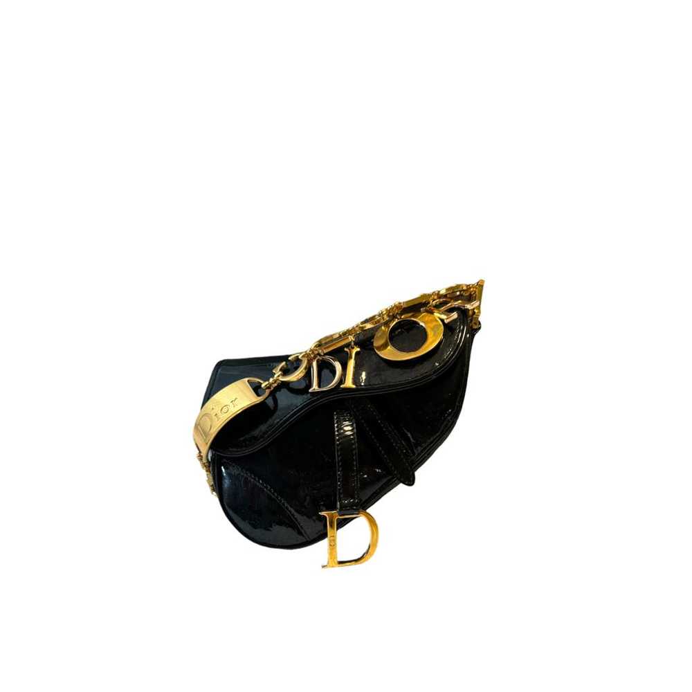 Dior Saddle Vintage patent leather mini bag - image 3