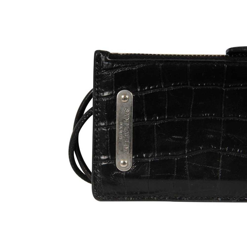 Saint Laurent Paris Embossed Crocodile Leather Wa… - image 2