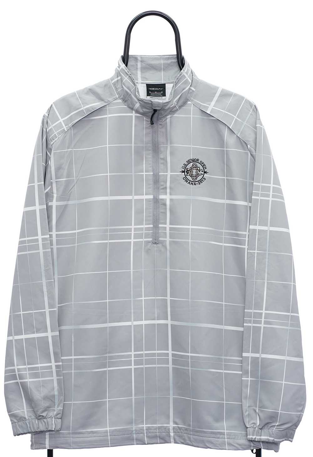 NIKE Golf Windbreaker Jacket Checked Full Zip Ret… - image 1