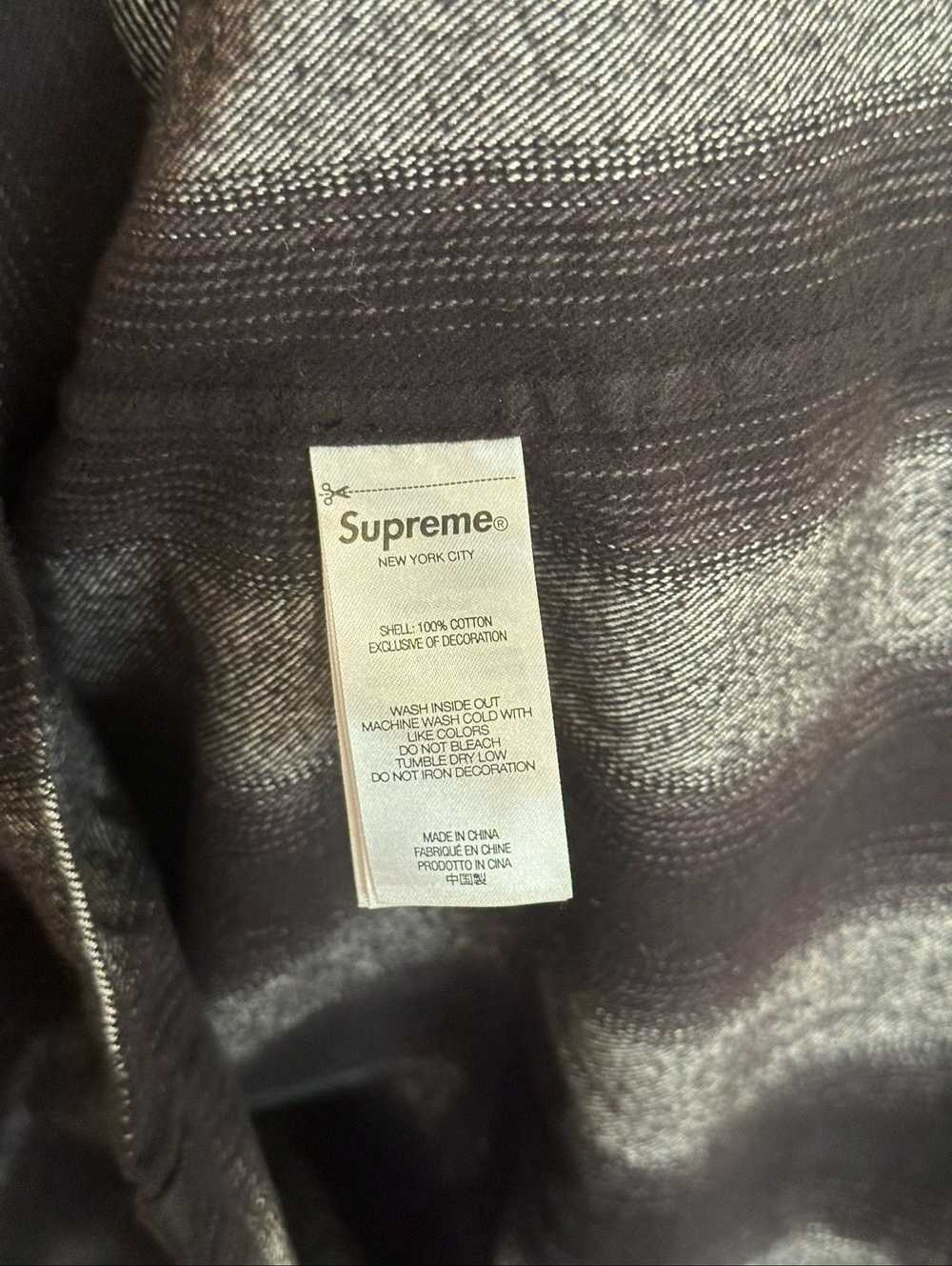 Supreme Supreme Stripe Flannel Zip Up Shirt - image 3