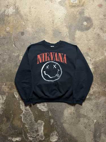 Vintage Sick Nirvana Black Crew Neck Sweatshirt