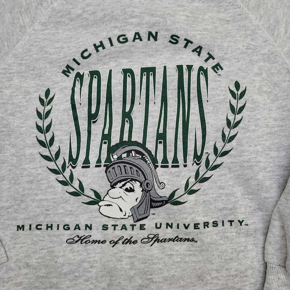 Hanes Vintage 90s MSU Spartans Sweatshirt Womens … - image 9