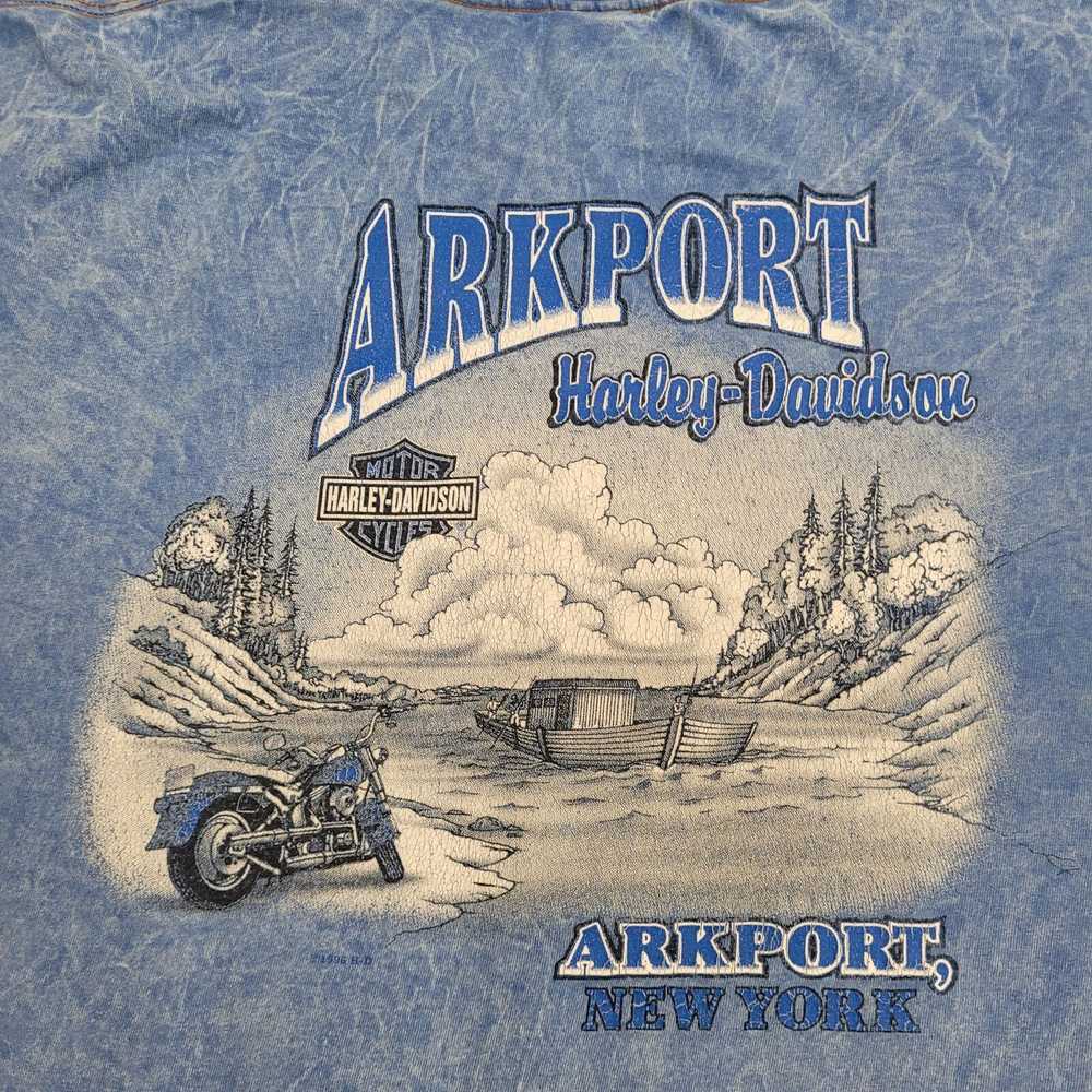 Vintage Vintage 1996 Harley Davidson Arkport Shir… - image 8