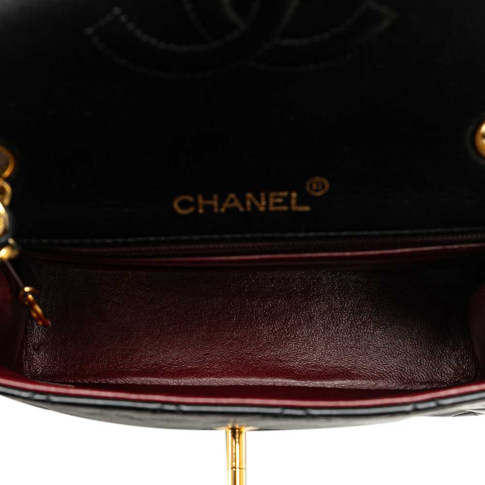 Black Chanel Mini Square Classic Lambskin Single … - image 5
