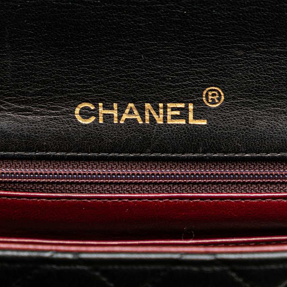 Black Chanel Mini Square Classic Lambskin Single … - image 6