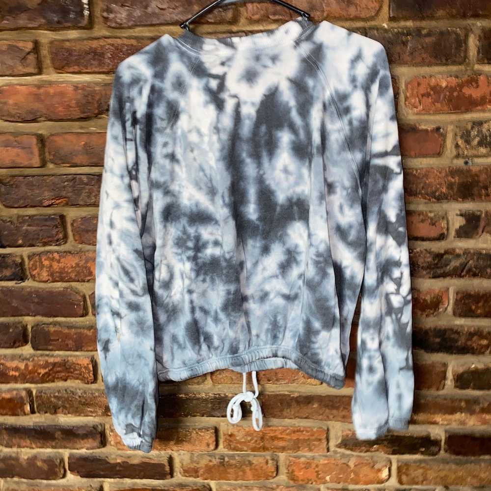 Other SO Lounge Gray White Tie Dye Pullover Sweat… - image 5