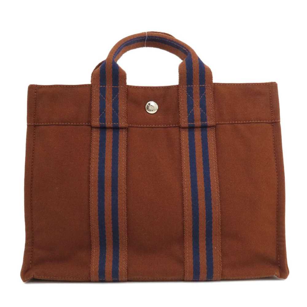 Hermes Hermes Sac Foul Tou PM Handbag Canvas Wome… - image 11