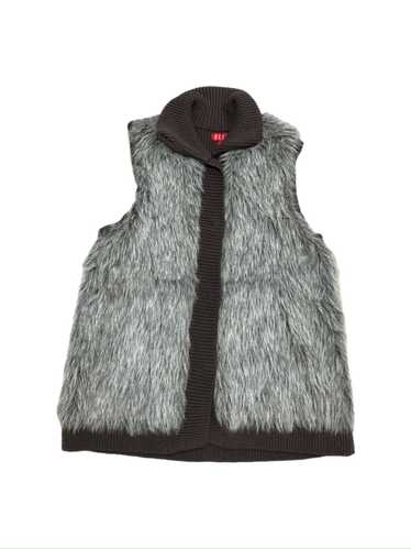 Streetwear ELLE Faux Fur Snap Up Sweater Vest