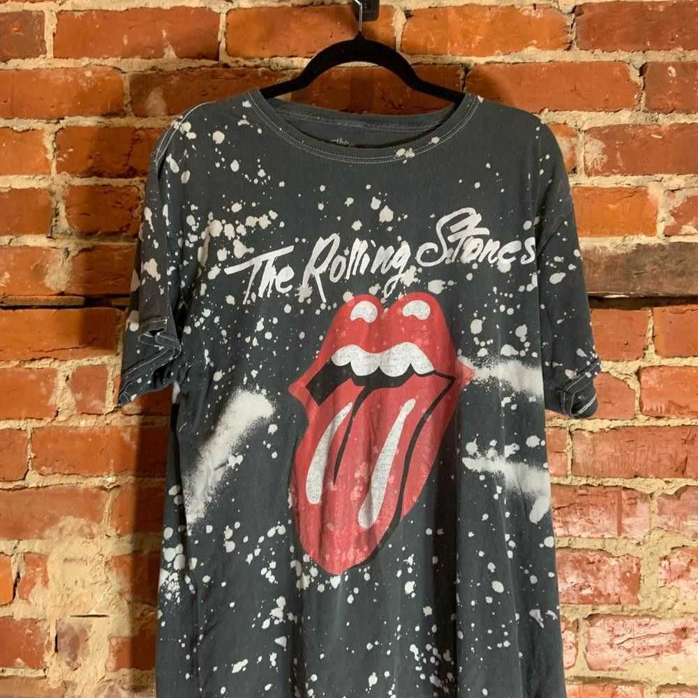 Designer Rolling Stones medium black tiedye graph… - image 2