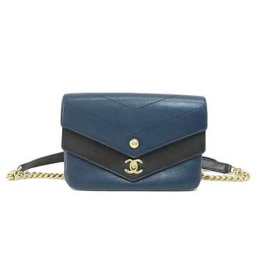 Chanel Chanel V-stitch Coco Mark Body Bag Calfski… - image 1