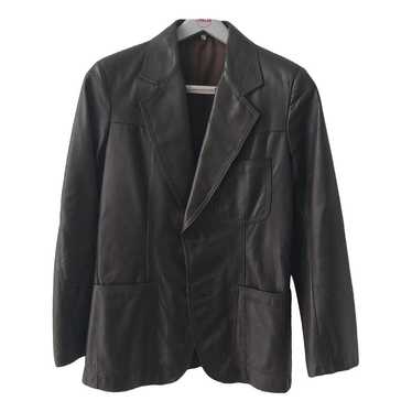 Non Signé / Unsigned Leather blazer - image 1