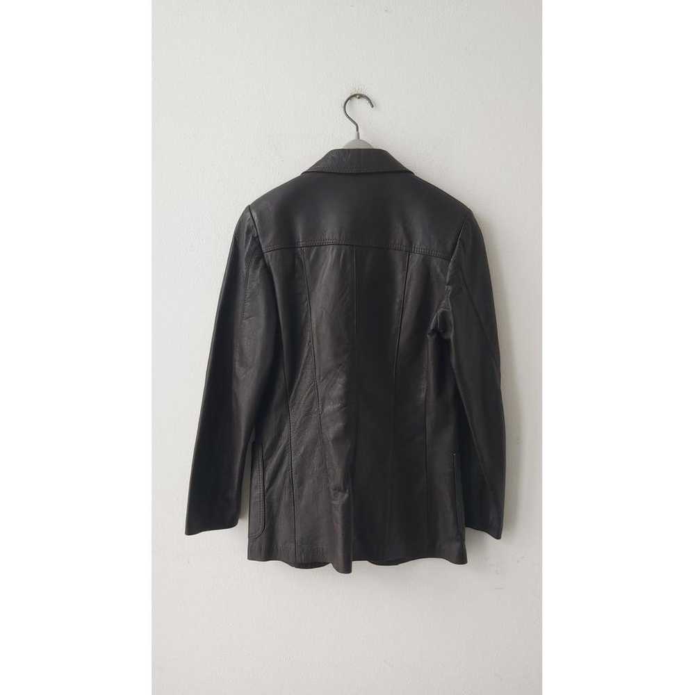 Non Signé / Unsigned Leather blazer - image 6