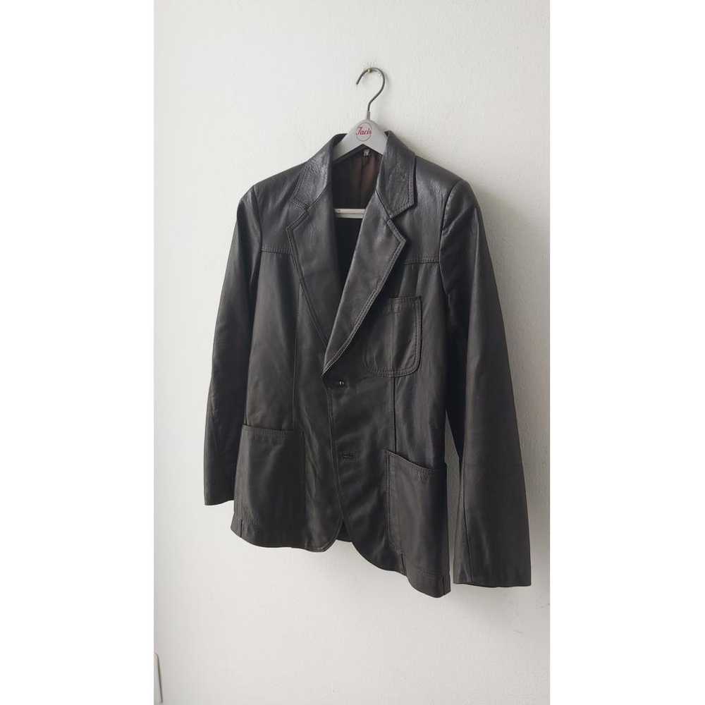 Non Signé / Unsigned Leather blazer - image 7