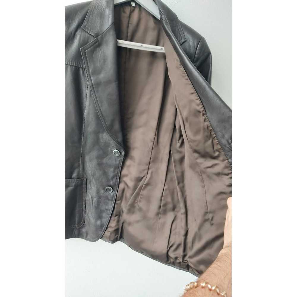 Non Signé / Unsigned Leather blazer - image 8