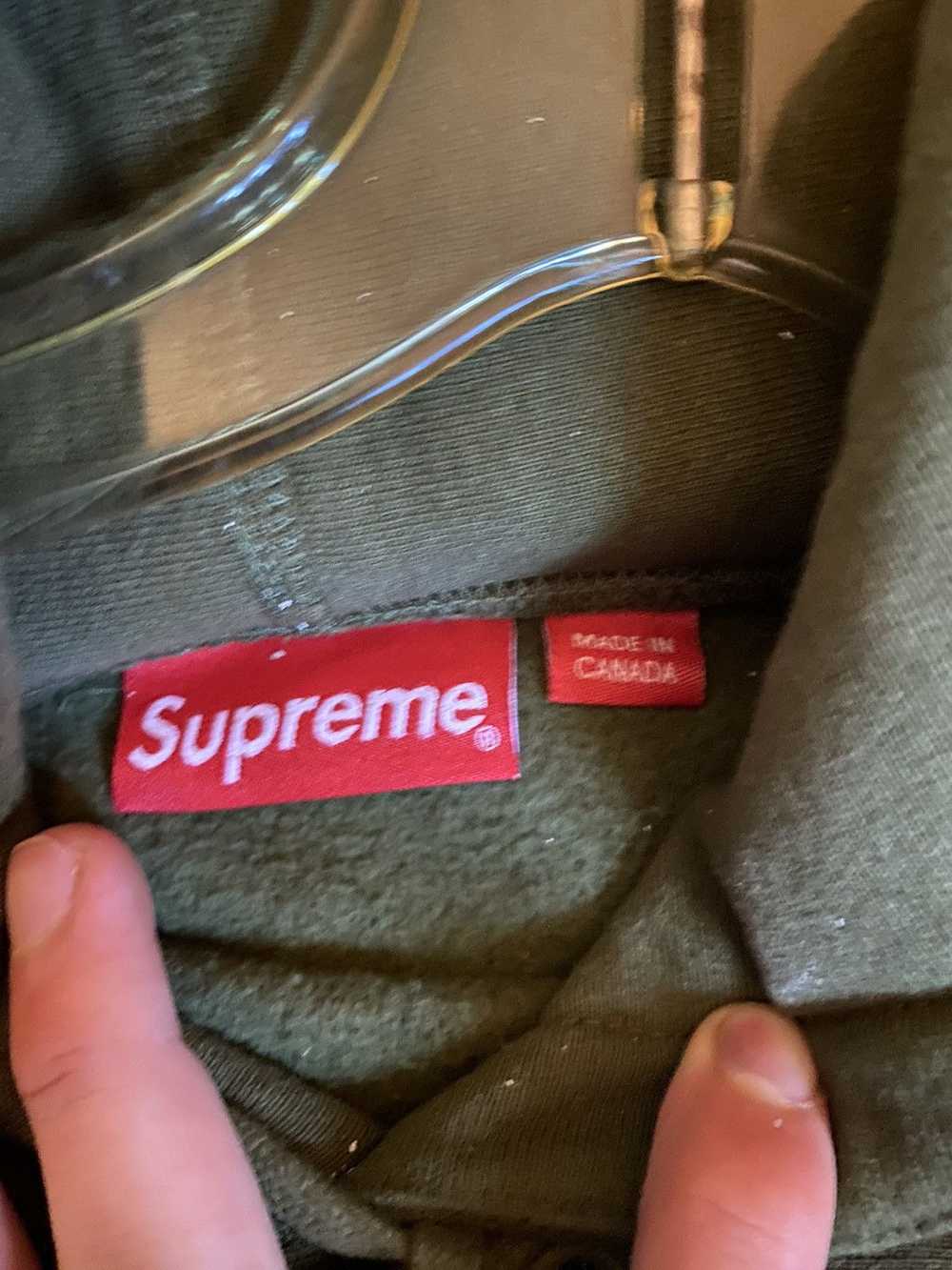 Supreme Supreme FW 17 olive S logo hoodie - image 4