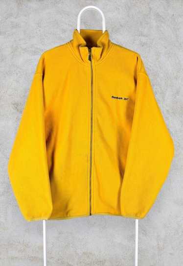 Vintage Reebok Yellow Fleece Jacket Windbreaker Me