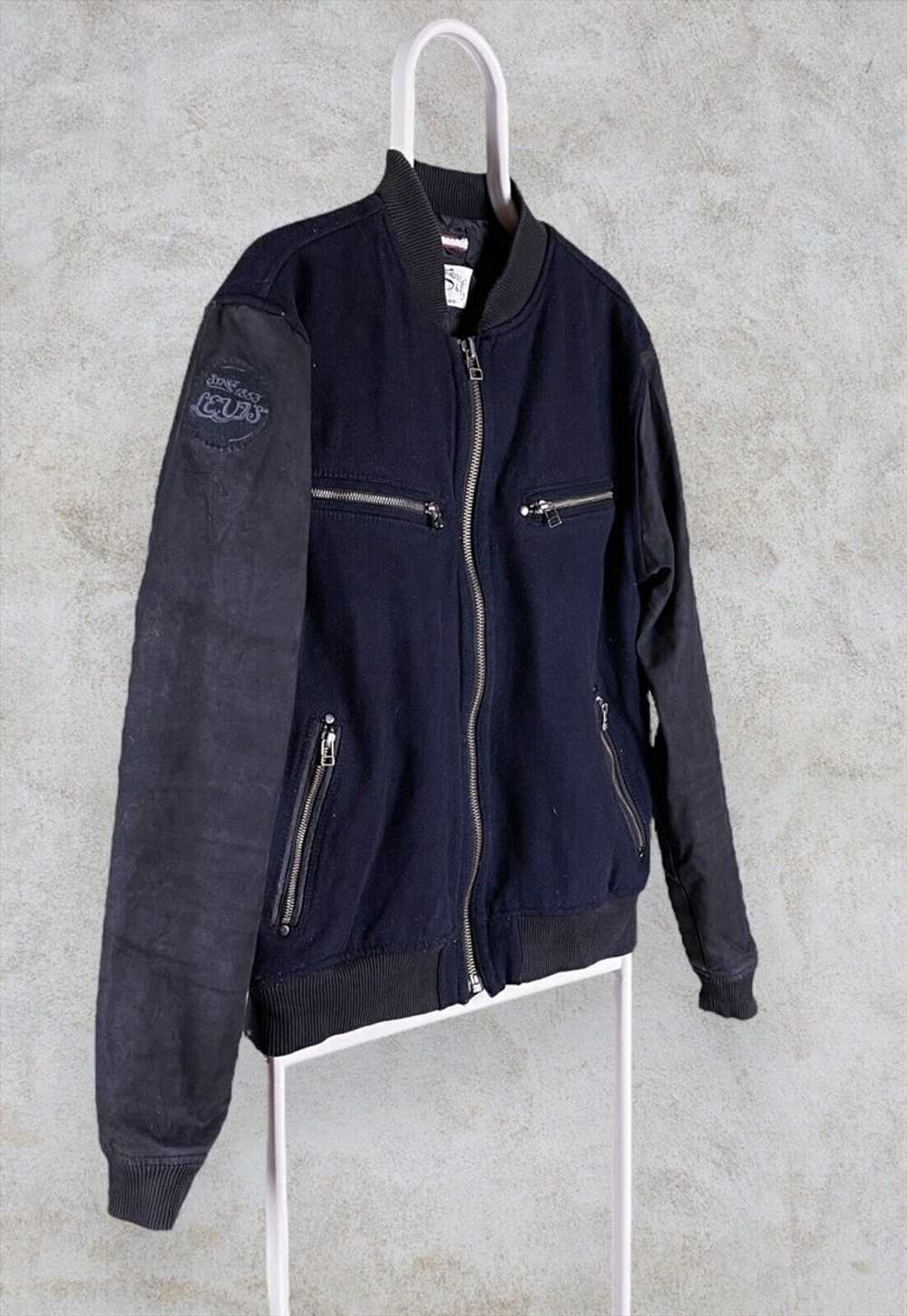 Levi's Varsity Jacket Wool Bomber Navy Blue Mens … - image 4