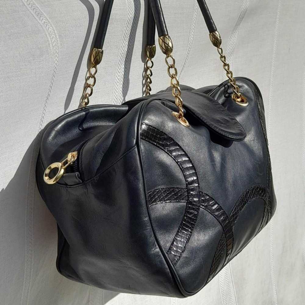 Non Signé / Unsigned Leather handbag - image 2