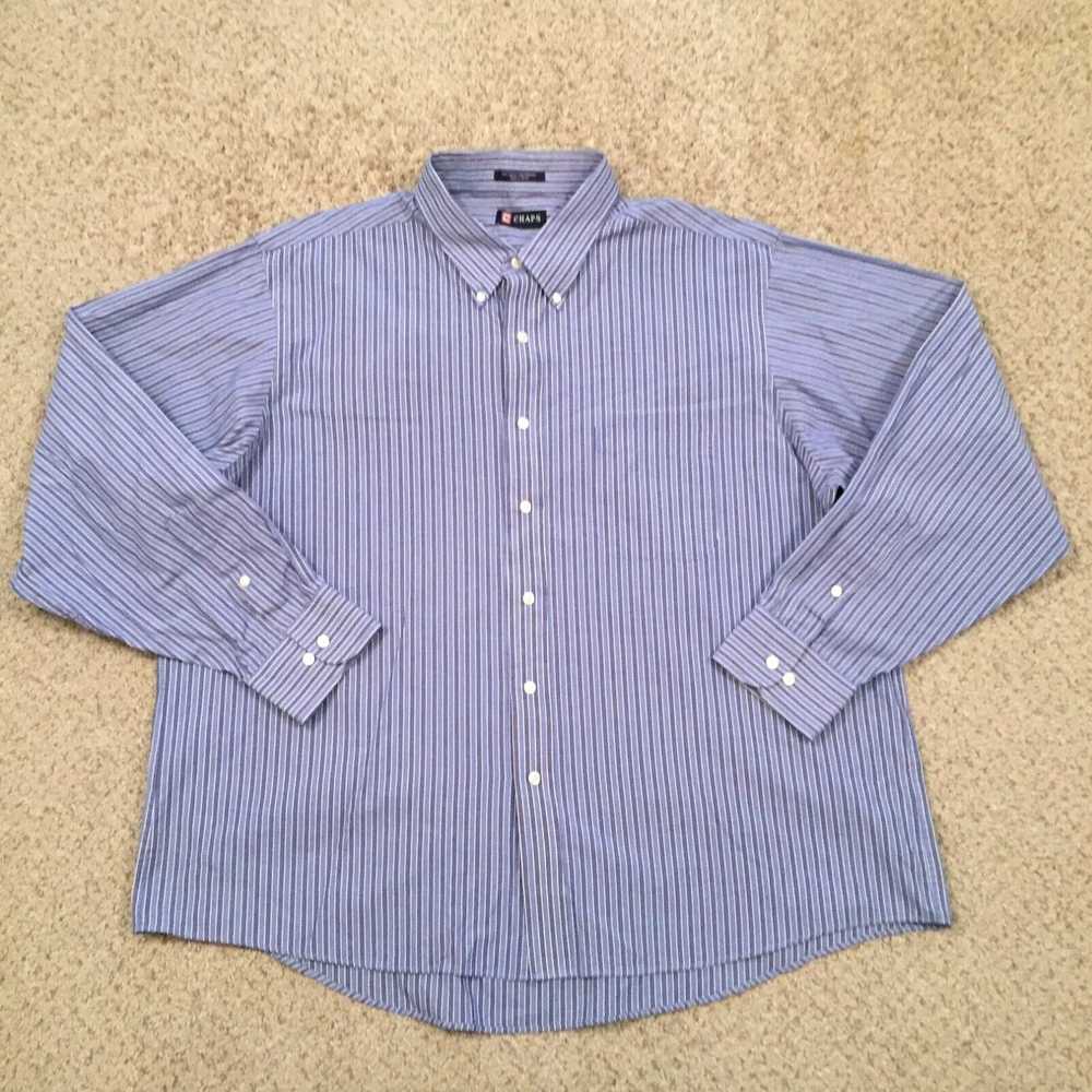 Chaps Chaps Button Up Shirt Mens XXL Blue Striped… - image 1
