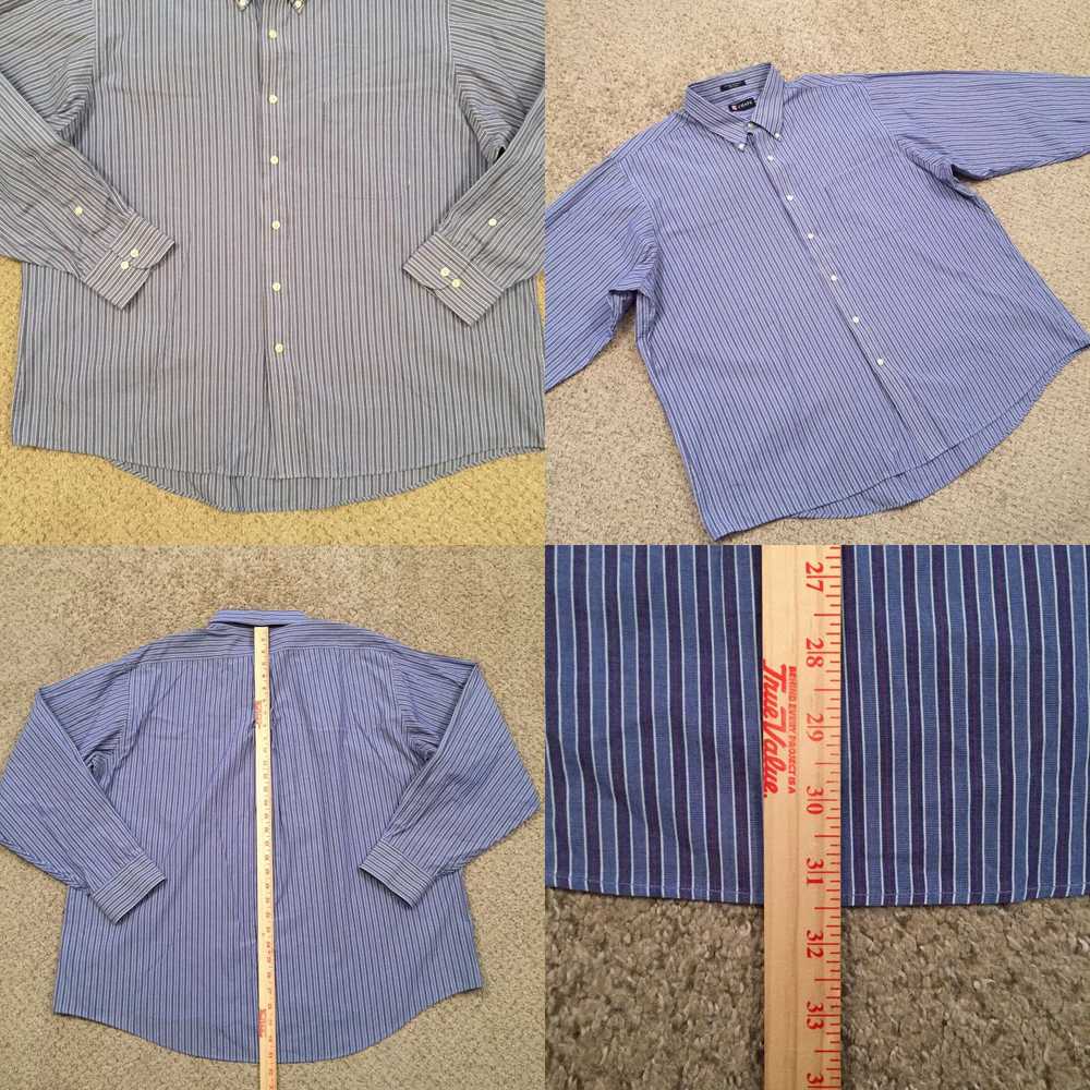 Chaps Chaps Button Up Shirt Mens XXL Blue Striped… - image 4