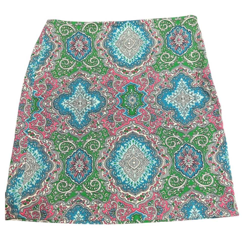 Talbots Multicolored Mini Skirt Size 6 - image 1