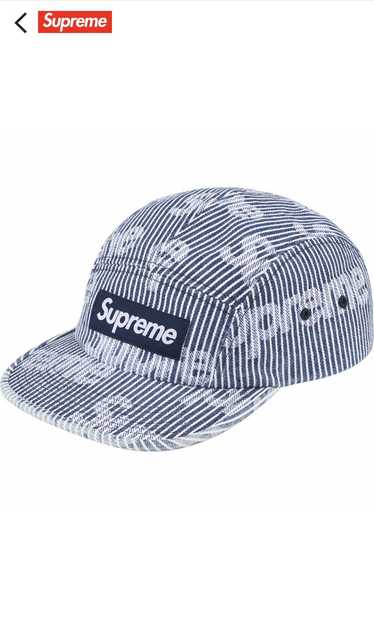 Supreme Supreme denim stripe camp cap