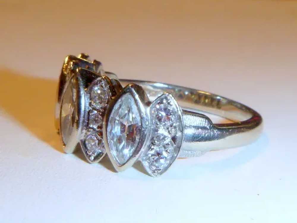 Estate 2.75 ct. Marquise and Diamond 14K Ring - image 3