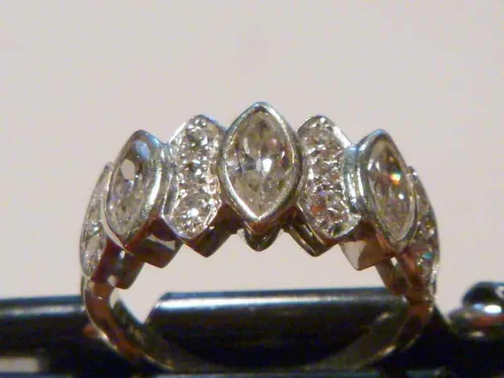 Estate 2.75 ct. Marquise and Diamond 14K Ring - image 5