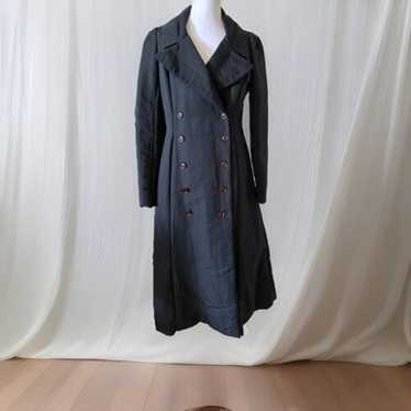 90s KATHARINE HAMNETT レザー ロングコート 牛皮 ブラック