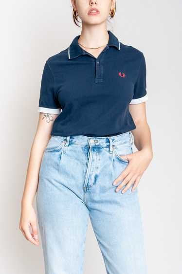 Fred Perry polo shirt Dark Blue With Embroidery