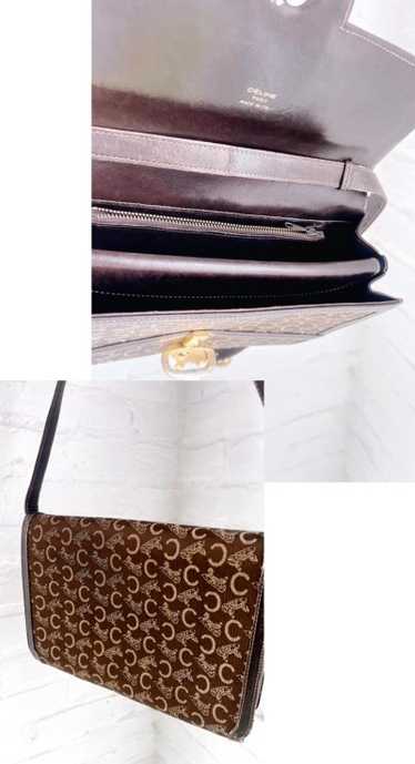 authentic Celine leather & canvas bag