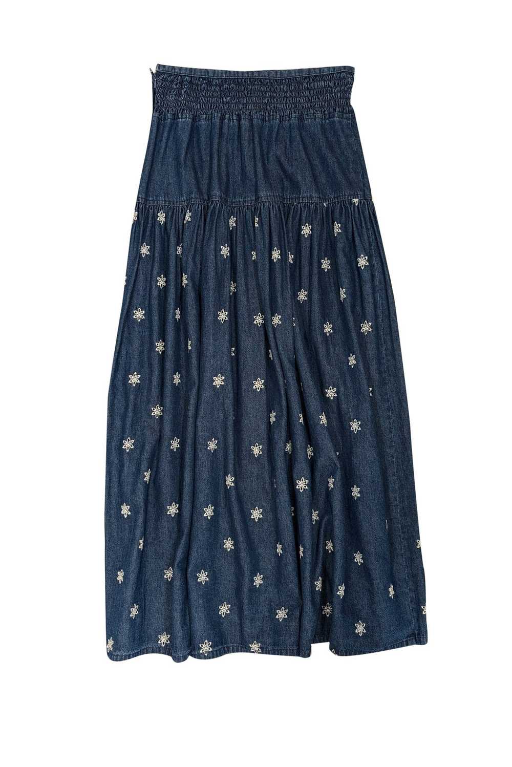 Double D Ranch - Blue Denim w/ White Eyelet Flowe… - image 2