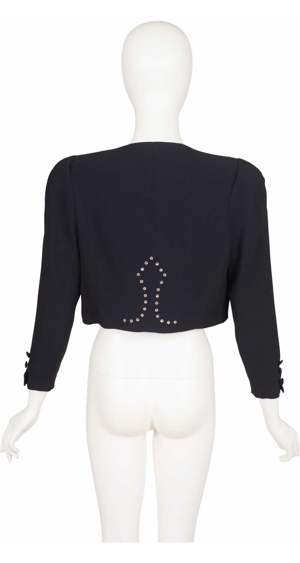 Sonia Rykiel 1980s Rhinestone Encrusted Black Ray… - image 2