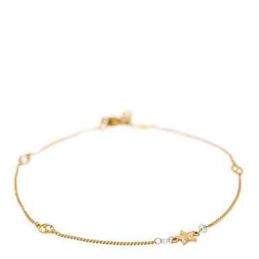 GUCCI 18K Yellow Gold Diamond Star GG Station Bra… - image 1